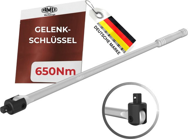 FAMEX 10672 Gelenkgriff 1/2 Drehgriff in Silber - Bild 1