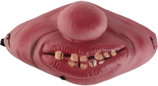 TOMTOP JMS Clown Partymaske, Latex, Halbes Gesicht, Braun - Bild 1