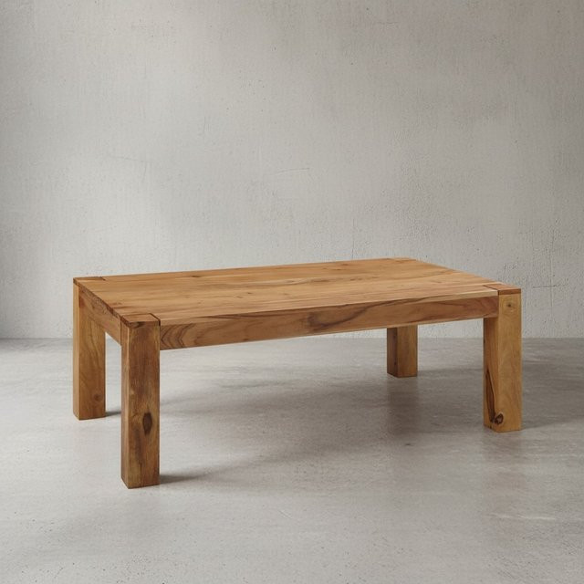 KADIMA DESIGN Rustikaler Couchtisch NAKO aus Akazienholz, quadratisch, braun, B/T/H: 60 x 40 x 110 cm - Bild 1