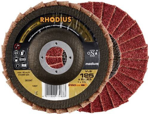 Rhodius VLS Fächerschleifscheibe für Edelstahl, Stahl und NE-Metalle, 10 Stück, Braun - Bild 1
