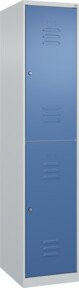C+P Doppelstock-Spind Classic PLUS mit 1 Abteil, Zylinderschloss und Kleiderstange, Farbe Grau/Blau, B/T/H: 50 x 40 x 185 cm - Bild 1