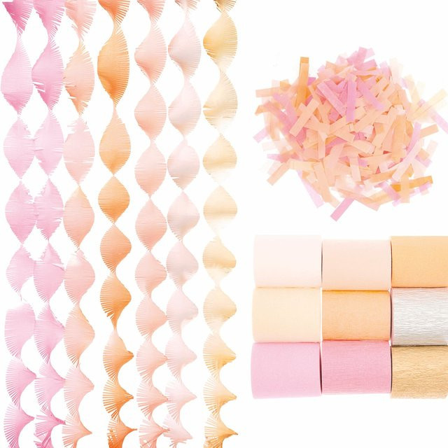 Rico Design Deko-Set Blüten in Multicolor aus Krepp für Anlässe wie Geburtstage, Hochzeiten oder Babyshowers - Bild 1
