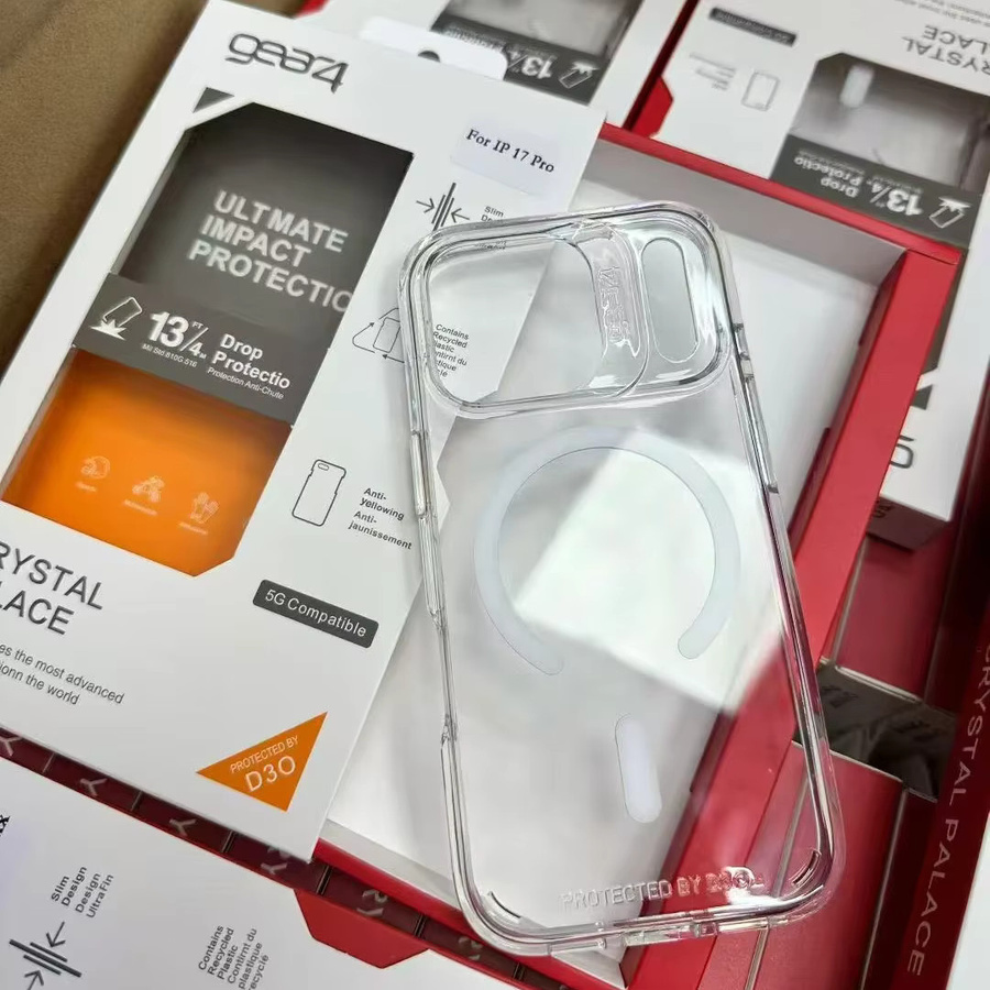 Gear4 Clear Armor Stoßfeste MagSafe Handyhülle für iPhone 17 Pro Max, 16, 15, 14, 13 Pro in Transparent und Schwarz mit kabellosem Laden - Bild 2