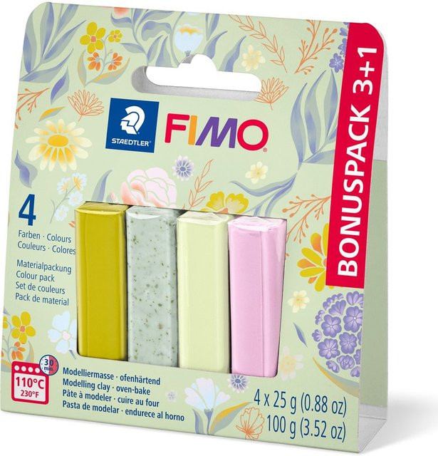 FIMO Modelliermasse Pastell und Botanical 4 Farben - Bild 1