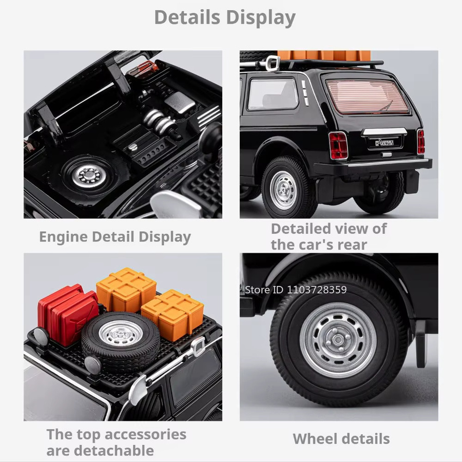 MAKEDA Lada NIVA 300SL Modellspielzeug, 1:24, Metall, mit Licht und Sound - Bild 3