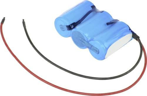 Mexcel Reihe F1x3 Akkupack mit 3x Mono D Akkumulatoren, Flat-Top NiCd, 3.6V, 4000 mAh, blau, hochtemperaturfähig mit Kabel - Bild 1