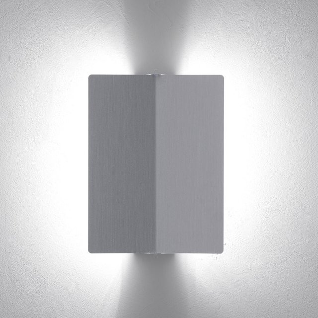 Nemo Lighting Wandleuchte Applique à Volet Pivotant Plié aus Aluminium in Weiß oder Silber mit E14 Fassung und verstellbarem Schwenkarm - Bild 1