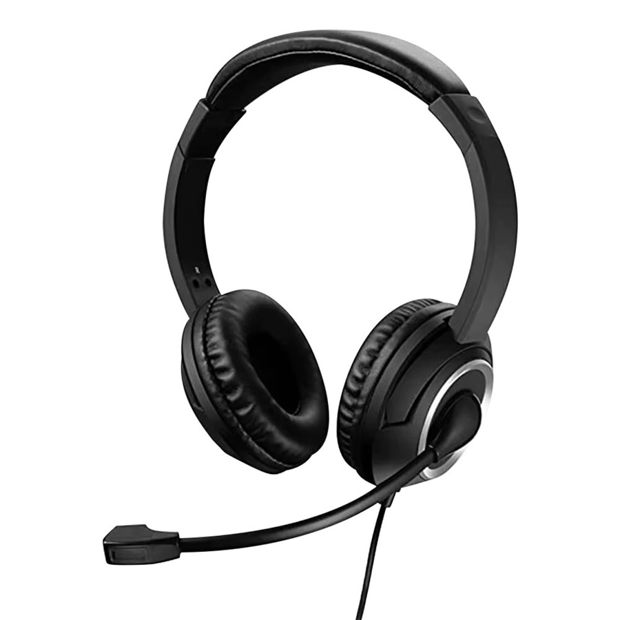WYMECT USB-Headset mit Mikrofon-Stummschaltung und Geräuschunterdrückung, 3,5-mm-Business-Kopfhörer in Schwarz - Bild 2