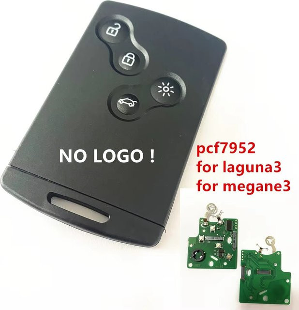 Wilongda 5er Set Remote Key Card 433MHz ID46-PCF7952 Keyless Entry für Renault Megane 3 Laguna 3 Scenic in Schwarz - Bild 1