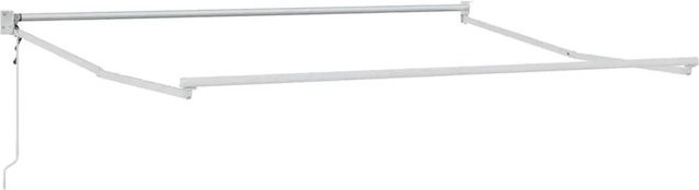 vidaXL Einziehbare Markise aus Aluminium in Weiß mit Fernbedienung, Breite: 350 cm, Ausladung: 250 cm - Bild 1