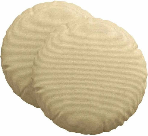 vidaXL Sitzkissen 2er-Set aus Cordstoff in Grau-Grün, rund, Durchmesser: 80 cm