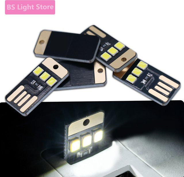 LED Mini Buchlicht USB 5V mit 2835 SMD Weiß B: 2,4 cm, H: 1,2 cm - Bild 1