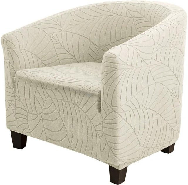 Yiran Furniture Jacquard-Sesselhusse mit Blättermuster, elastische und schmutzabweisende Einzelsofa-Abdeckung aus Polyester - Bild 1