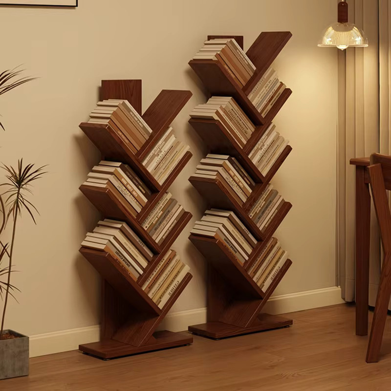 DUTRIEUX Bücherregal aus Holz in Braun, minimalistisches Standregal für Home Office und Innenbereich - Bild 4