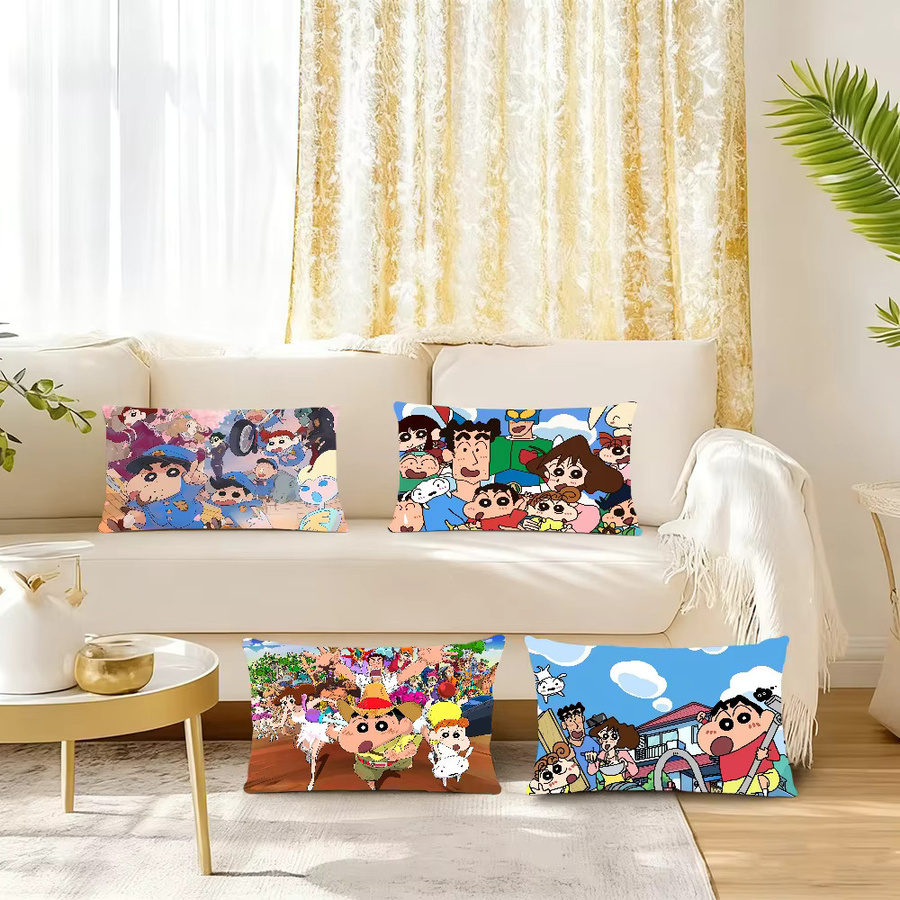 Potdemiel Anime Crayon Shin Chan Rechteckiger Kissenbezug, Mehrfarbig - Bild 2