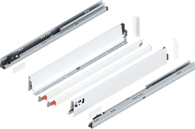 Blum C-Reling Tandembox antaro Vollauszug Seidenweiß 1 Paar mit 30 kg Tragkraft und Soft-Close, Tiefe: 600 mm - Bild 1
