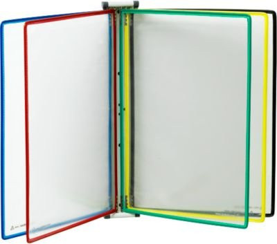 Tarifold Wandsichttafelsystem magnetisch, 5 Whiteboards in DIN A4, Multicolor - Bild 1