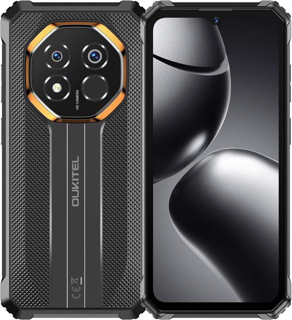 OUKITEL G7 Smartphone Schwarz mit 256 GB Speicher, 24 GB RAM, 6,52 Zoll Display und 64 MP Kamera, Android 16 - Bild 1