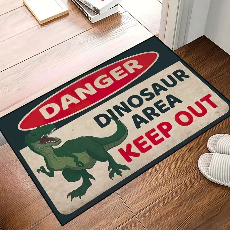 VIKAMA Lustige Dinosaurier Eingangsbodenmatte rutschfest und dekorativ für deine Heimdekoration - Bild 2