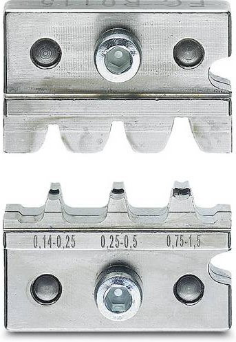 Phoenix Contact CF 500/DIE SC 1,5 1212241 Crimpgesenk für Flachsteckhülsen und Flachstecker 0,14 bis 1,5 mm² in Silber - Bild 1