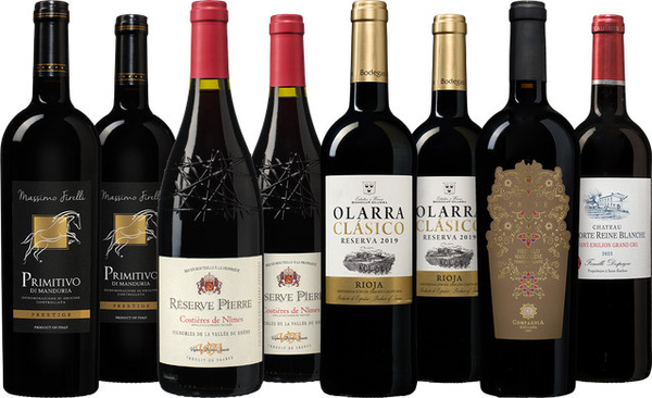 Herbsthelden Weinpaket, Rotwein, 8 x 0,75 l