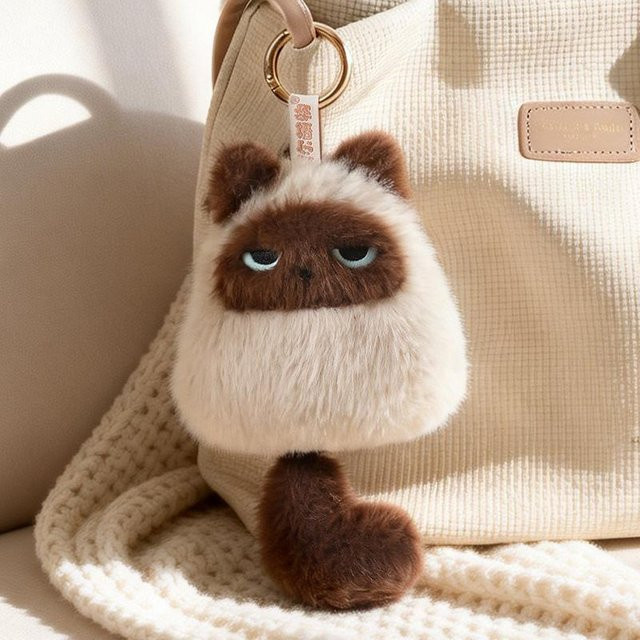 Yiran toy Katzen-Plüschpuppe, Plüsch / Textil, Braun - Bild 1
