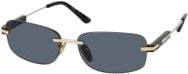 Prada PR 68ZS Sonnenbrille, randlos, rechteckig, Metall, Herren, gold, grey - Bild 1