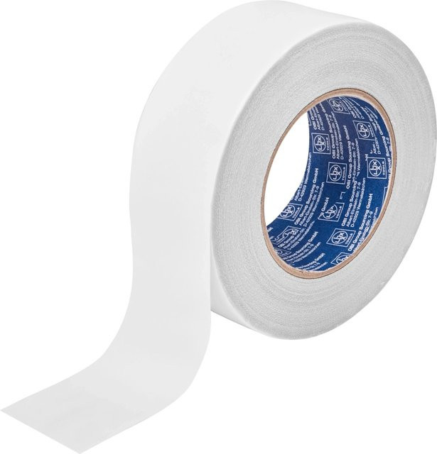 LUX-TOOLS Bodenverlegeband weiß doppelseitig Breite: 5 cm, Länge: 25 m - Bild 1