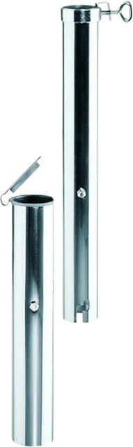 Schneider Schirme Bodenhülse für 55 mm Rohr, silberfarben, B/T: 13 x 7 cm - Bild 1