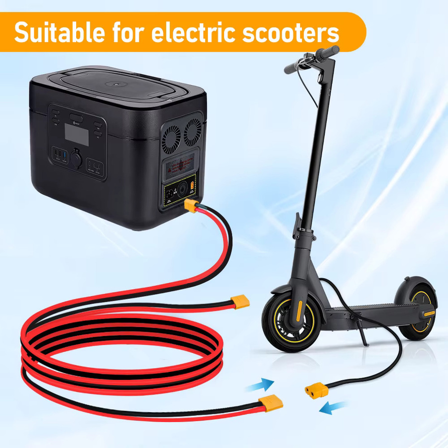 XT60 Batterieanschluss Stecker und Buchse Kabel Dual Extension Y Splitter 3-Wege mit 16AWG Silikondraht für Batteriemotor und Elektroroller - Bild 2