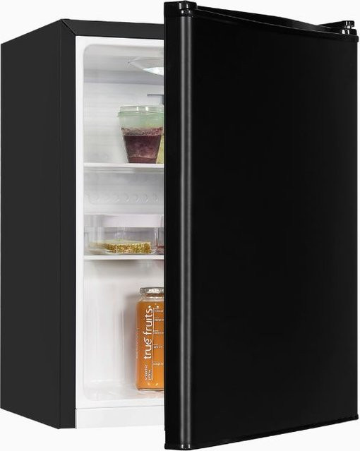 PV Mini Kühlschrank KB560-V-091E schwarz mit LED-Innenbeleuchtung und Flaschenregal - Bild 1