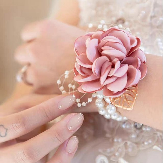 Schmuck-Set Hochzeit, Rosa Rose, Braut, Brautjungfer, Bräutigam, Unisex - Bild 1