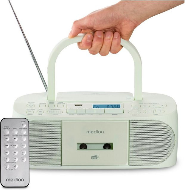 Medion Radiorekorder mit CD, DAB+ und Bluetooth in Grün - Bild 1