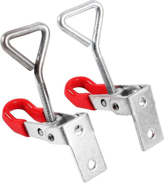 2er-Set mfySpace Spannverschlüsse aus Metall in Silber und Rot für Schrank und Schublade - Bild 1