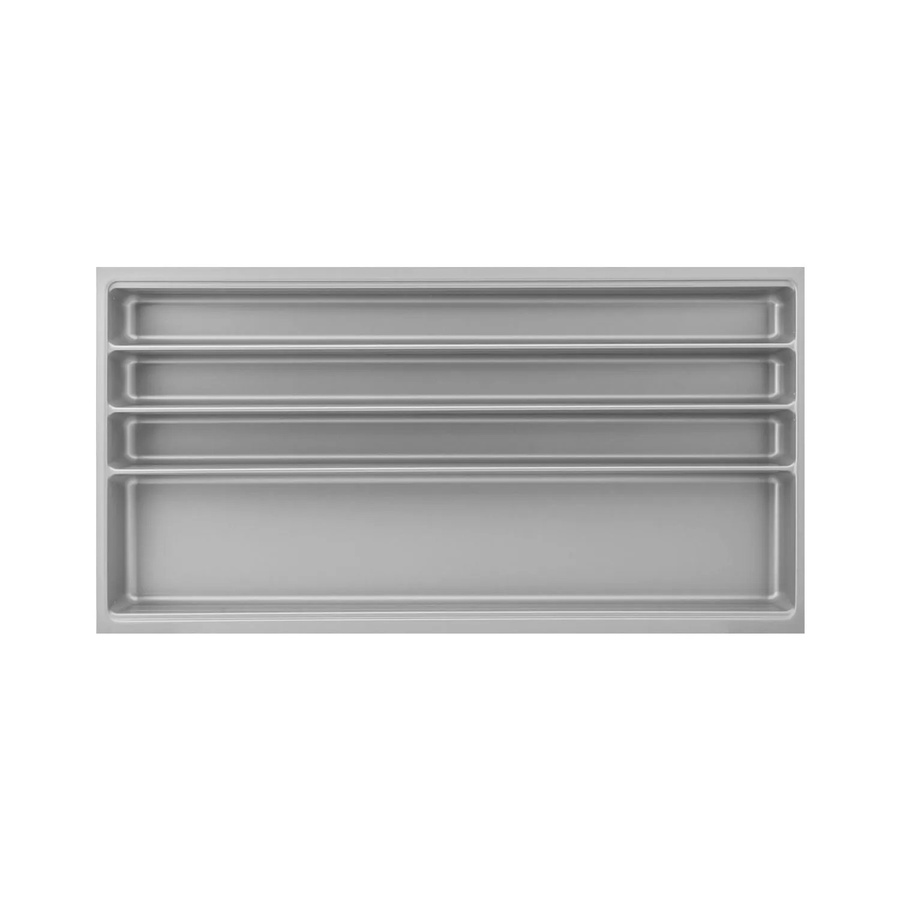 Agoform Besteckeinsatz-Set Scoop-2 aus Kunststoff in Silber mit Trenner, B/T/H: 47,4 x 91,6 x 5,9 cm - Bild 2