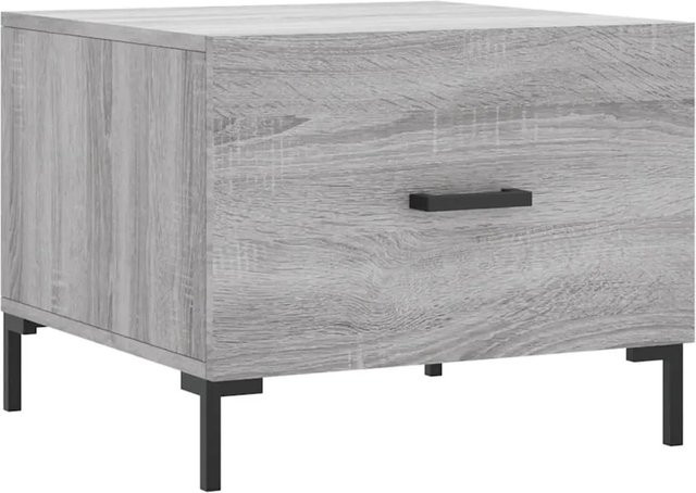 vidaXL Couchtisch Grau aus Holzwerkstoff und Eisen, B/T/H: 50 x 50 x 40 cm - Bild 1