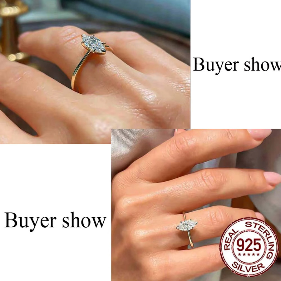 CWWZircons Ring 925 Silber, Vergoldet, Zirkonia, Damen - Bild 3