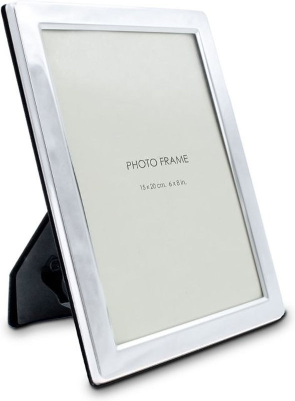 SPETEBO Fotorahmen aus Metall in Silber für Fotos im Format 15 x 20 cm, minimalistischer Bilderrahmen für die Tischaufstellung in Hoch- und Querformat - Bild 1