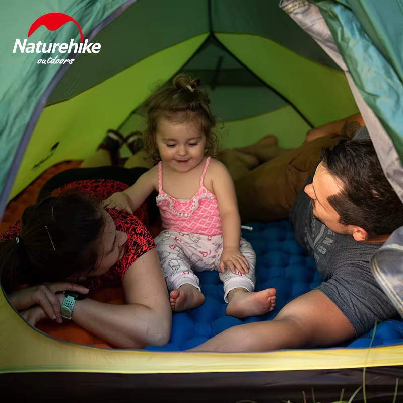 Naturehike Aufblasbare Camping-Luftmatratze Ultraleichte Tragbare Einzel-Schlafmatte in Blau und Grau - Bild 5