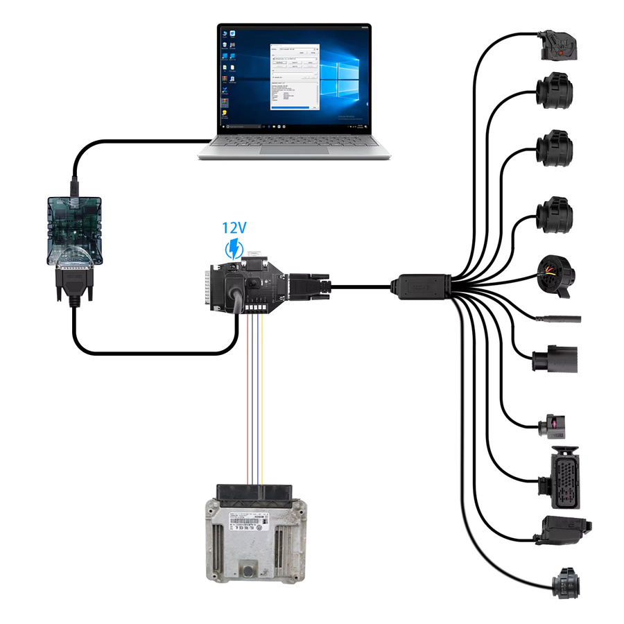GODIAG Getriebe-Kabelset 9-in-1 für VAG V30 DQ200 DL501 VL300 VL381 DQ500 DQ250 DQ380 in Schwarz für Multi Prog und AUTEL Gbox - Bild 4