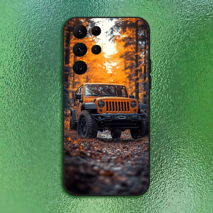 coolj-jeeps Wrangler Softshell Handyhülle für Samsung Galaxy S21 S22 S23 S24 S25 FE Plus in Schwarz - Bild 5