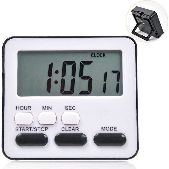 Happypilot Digitaler Küchentimer in Schwarz mit Count Down und Count Up Funktion als Wecker und Time Manager für Küche und Schlafzimmer - Bild 1