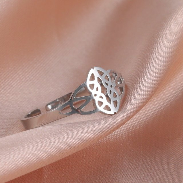 Skyrim Ringe, Edelstahl, Vintage, Damen, Silber - Bild 1