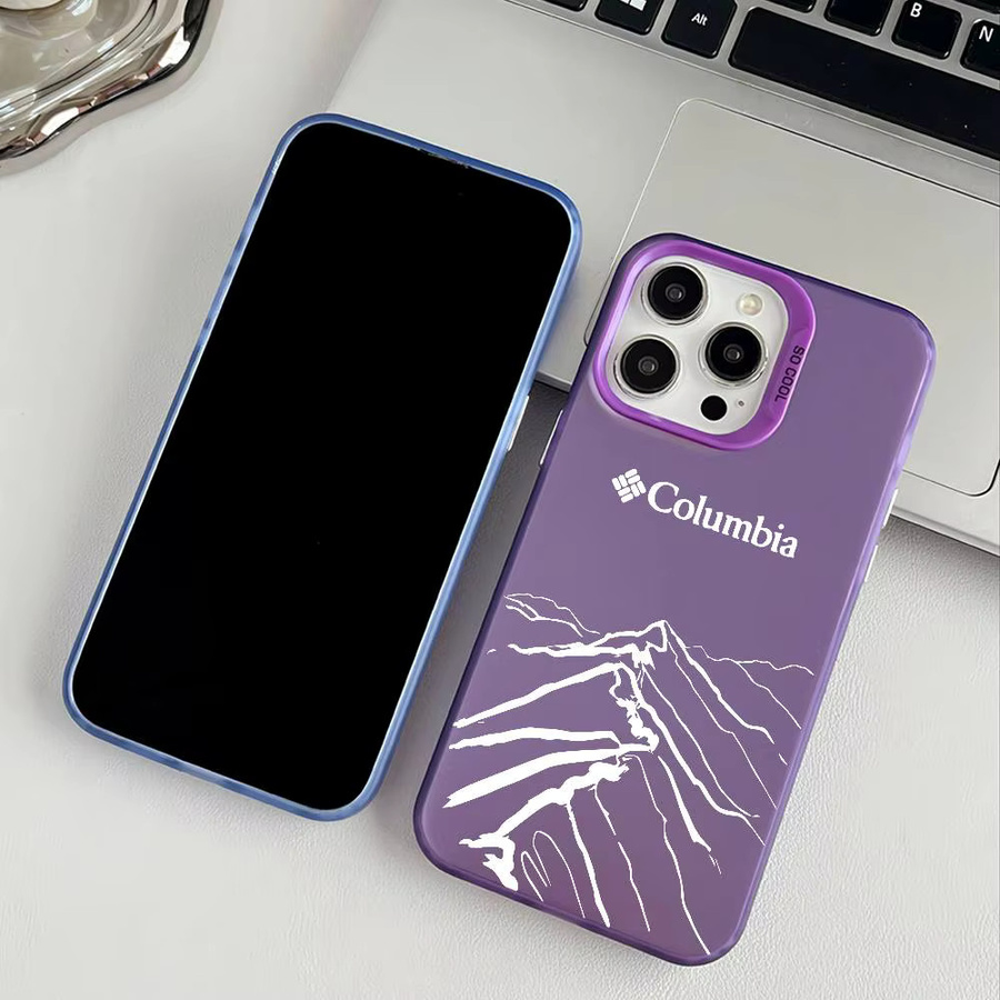 Columbia Sportswear Handyhülle mit Metallknopf-Galvanik für iPhone 17, 16, 15, 14, 13, 12 und Pro Max in Purple - Bild 2