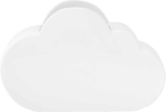 Rico Design Keramik Vase Wolke in Weiß, B: 25 cm, T: 6 cm, H: 16 cm - Bild 1