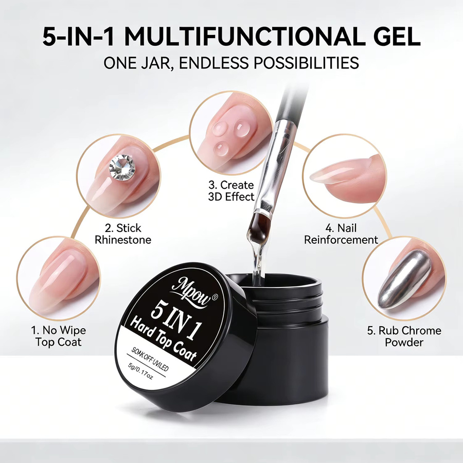 Mpow Nagellack-Gel, transparent, glänzend - Bild 3