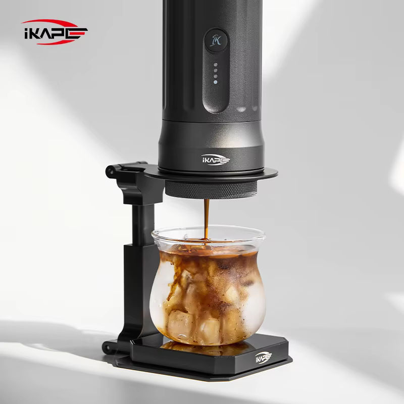 IKAPE Kapo K2 Tragbare Kaffeemaschine mit Klappständer und Zubehör Set in Schwarz - Bild 3
