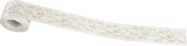 Florale Textil-Borte Zweige in Beige B/L: 5 x 500 cm - Bild 1