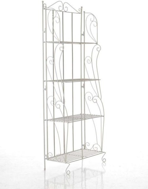 TPFGarden Standregal Lehar aus Metall in Antik Weiß, B/T/H: 60 x 30 x 160 cm - Bild 1