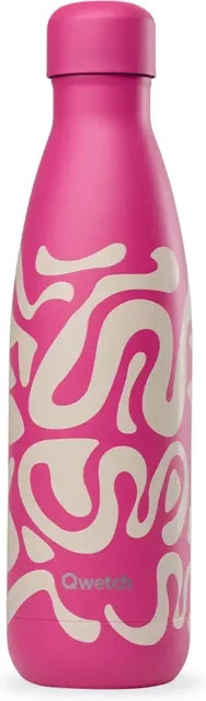 Isotherme Flasche Qwetch Originals in Pink - Bild 1
